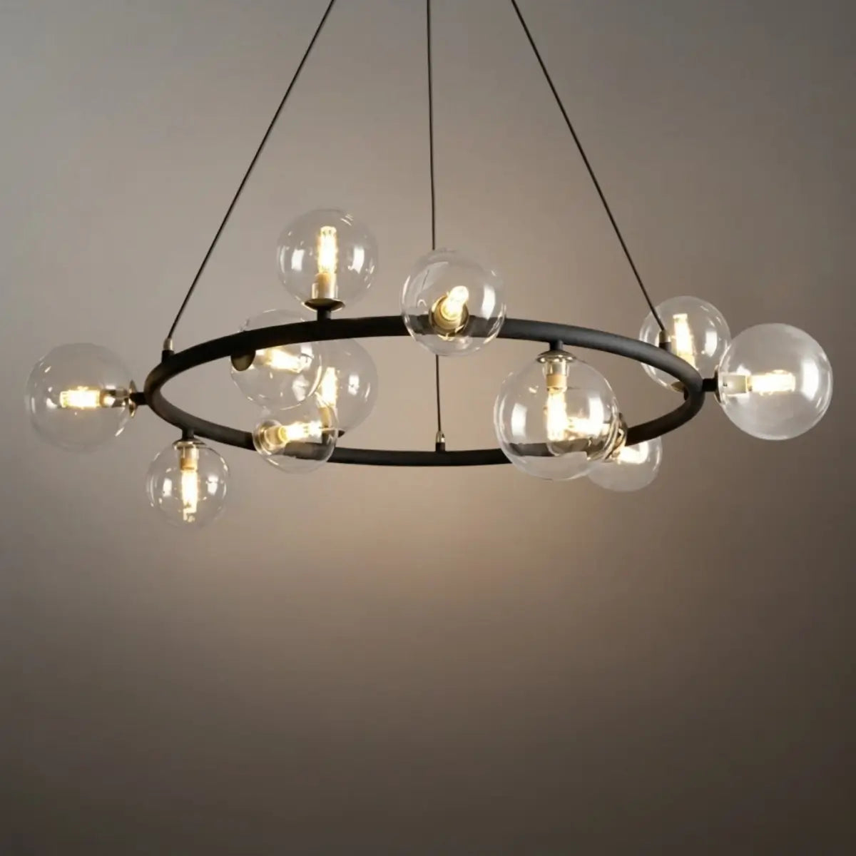Chandelier - Metal Frame with Bubble Design for Living Room