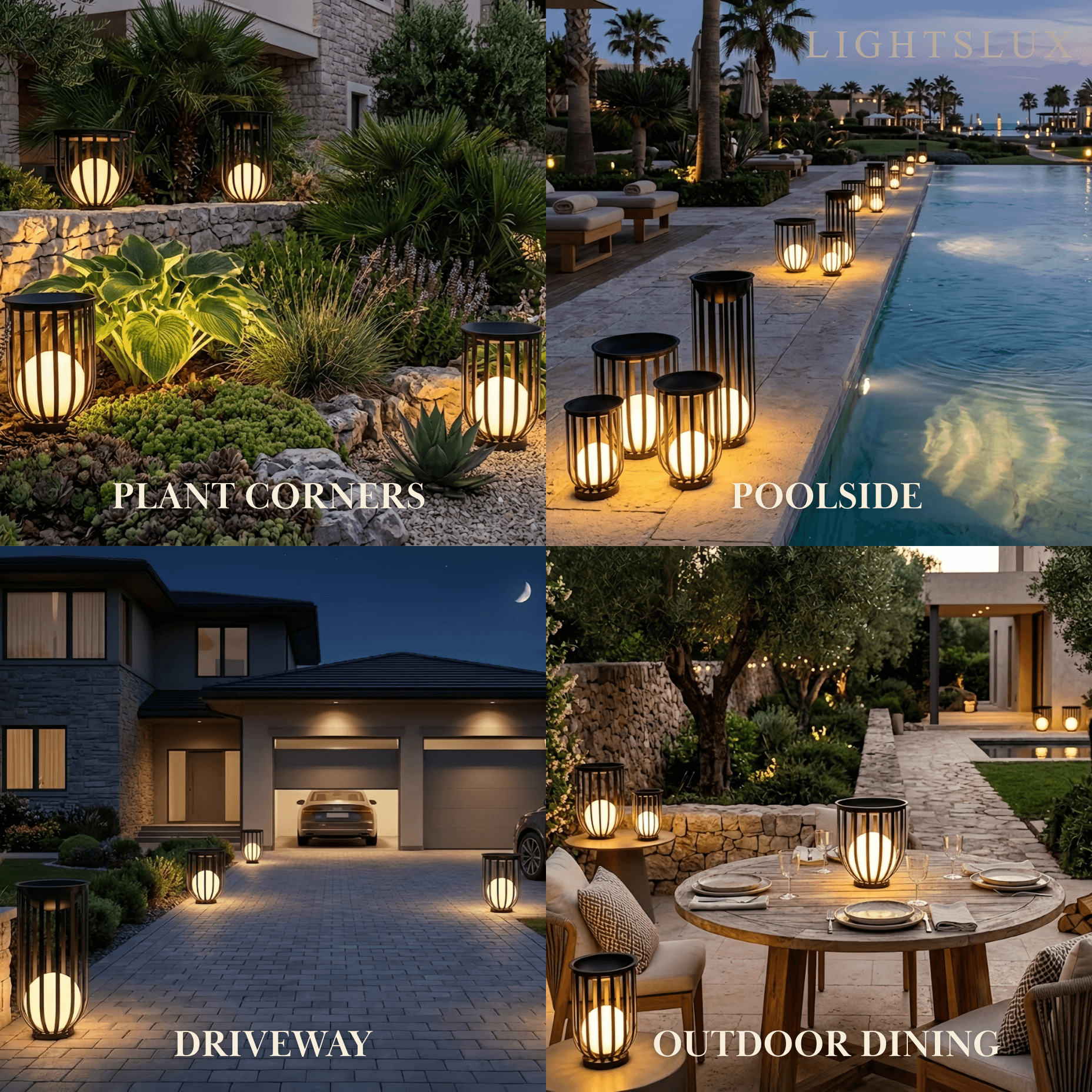 Arcato Modern Black Outdoor Floor Lamp