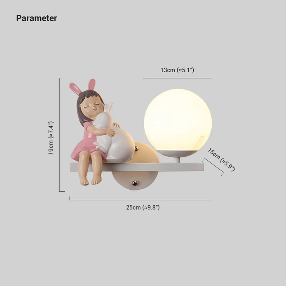  Art Deco Wall Lamp – Pink & White Metal/Glass Globular