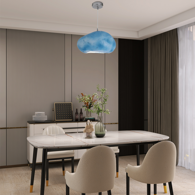 Morandia Art Deco Blue Pendant Light