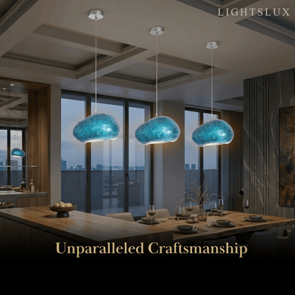 Morandia Art Deco Blue Pendant Light
