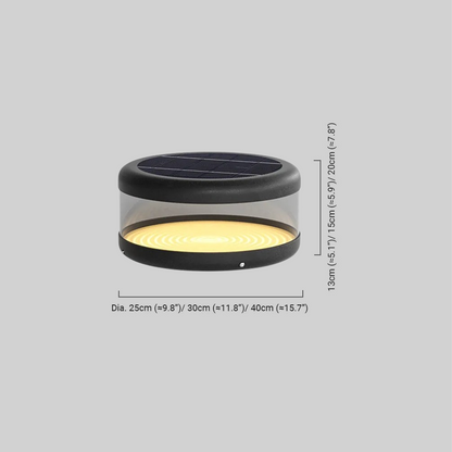 Irondale Modern Black Outdoor Pathway Lights Metal Acrylic Cylindrical Outdoor