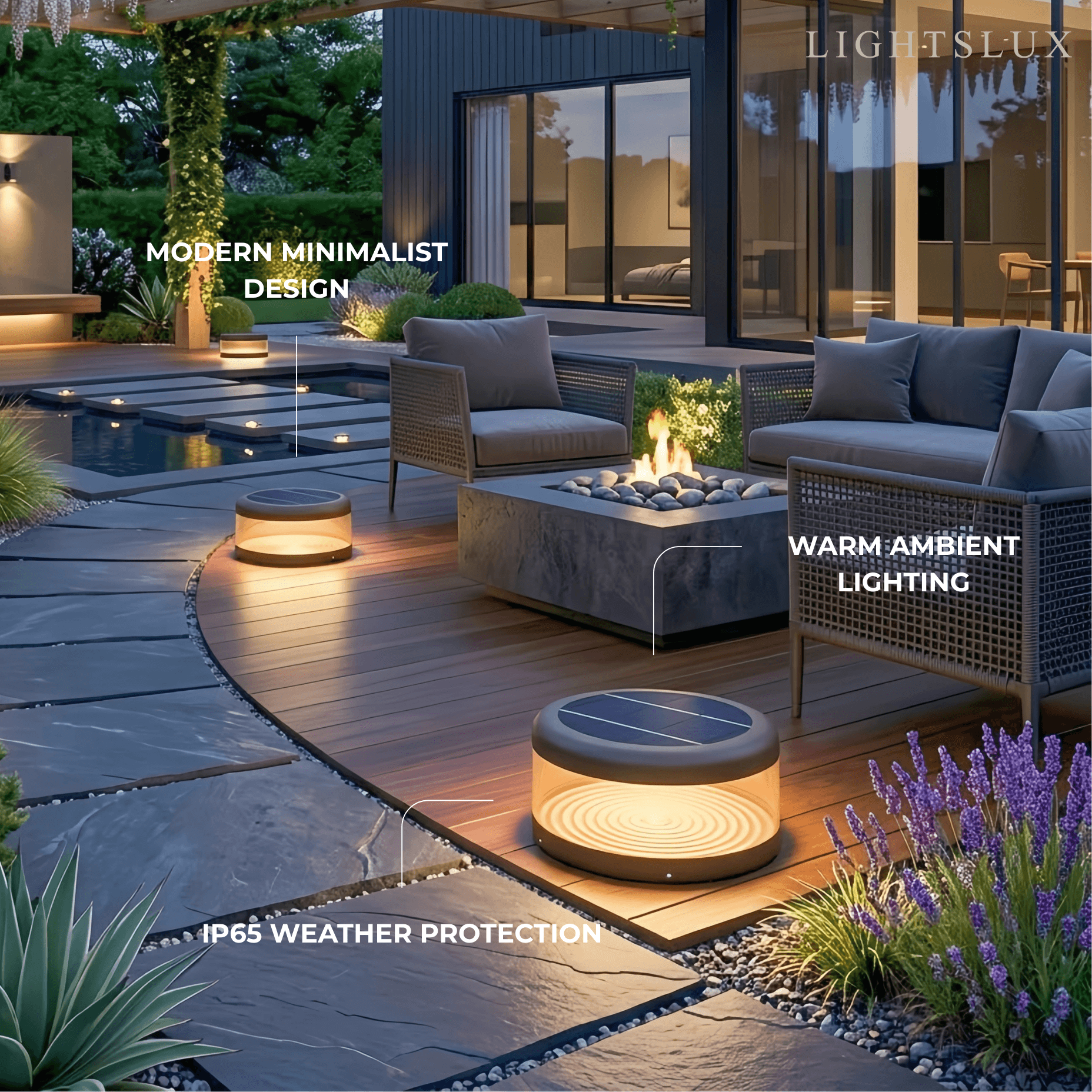 Irondale Modern Black Outdoor Pathway Lights