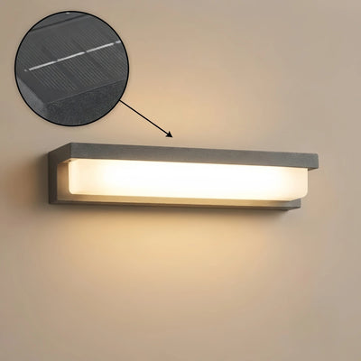 Arcato Modern Outdoor Wall Lamp - Black Metal & Acrylic Rectangular Design for Garden