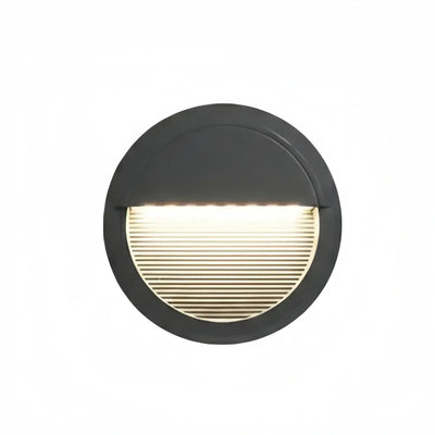 Irondale Modern Metal/Acrylic Outdoor Deck Step Lights - Black Round/Square Staircase
