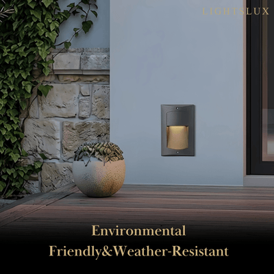 Modern Rectangular Outdoor Deck Step Light 