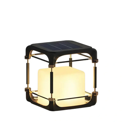 Arcato Modern Square Outdoor Floor Lamp — Black Metal/Acrylic Lantern for Patio