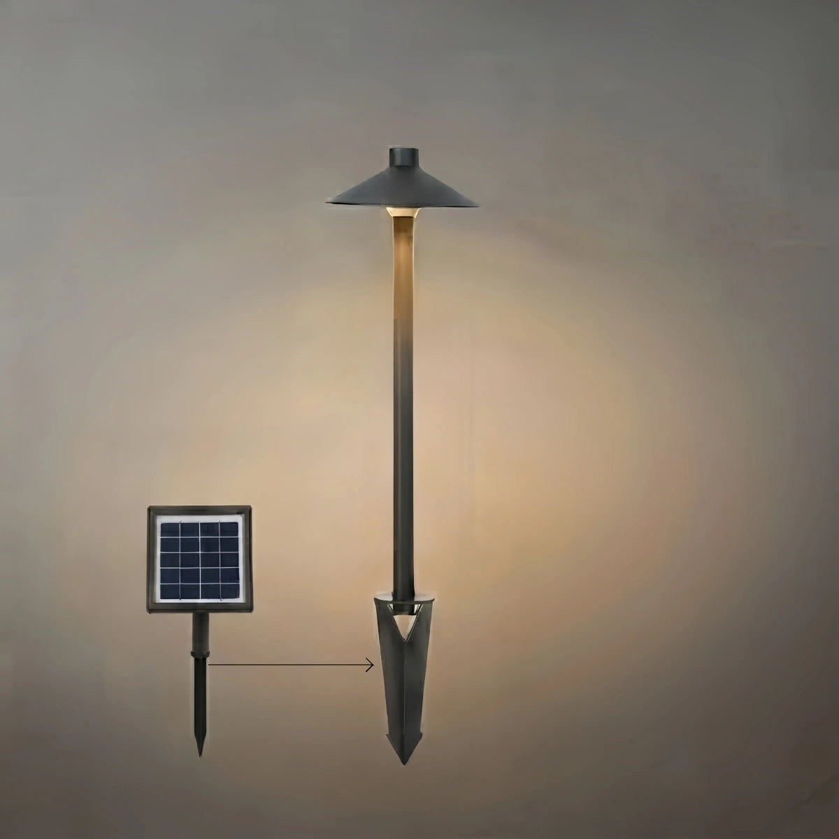 Irondale Modern Black Hooded Outdoor Path Light – Waterproof Garden Lighting