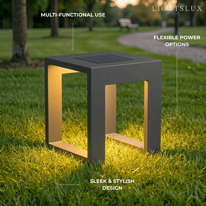 Modern Square Solar Floor Lamp