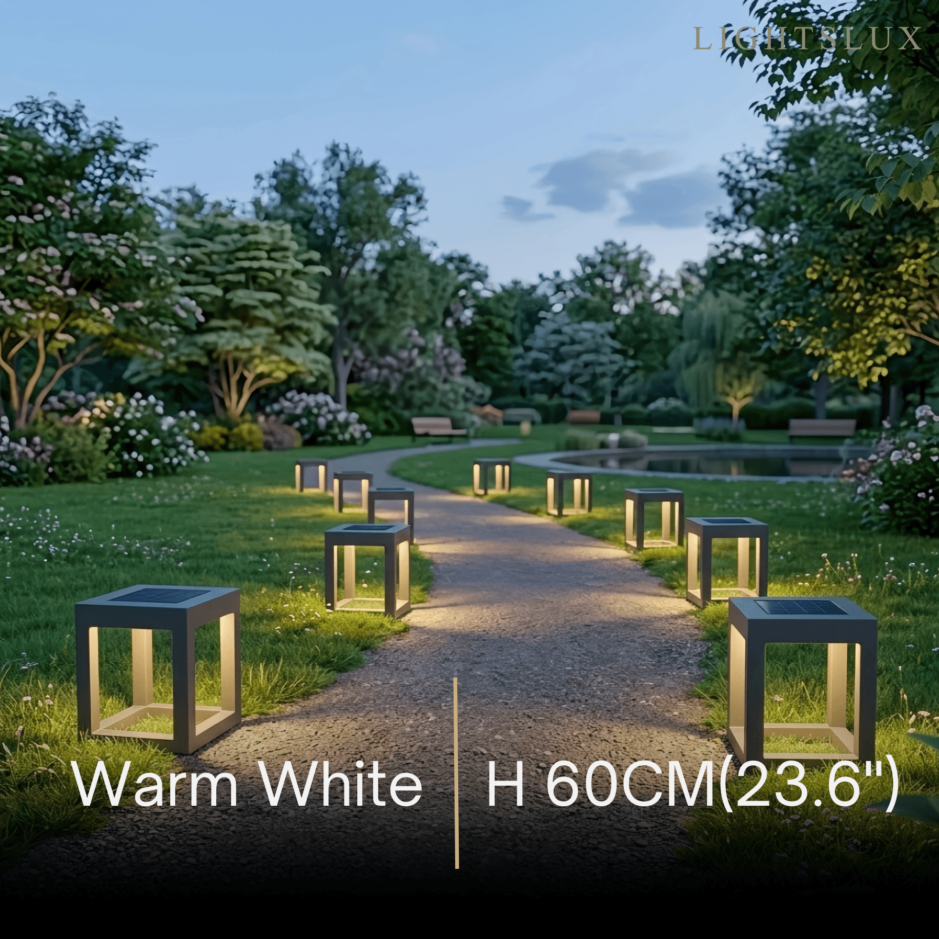 Modern Square Solar Floor Lamp