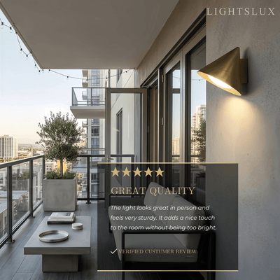 Irondale Minimalist Conical Outdoor Wall Lamp
