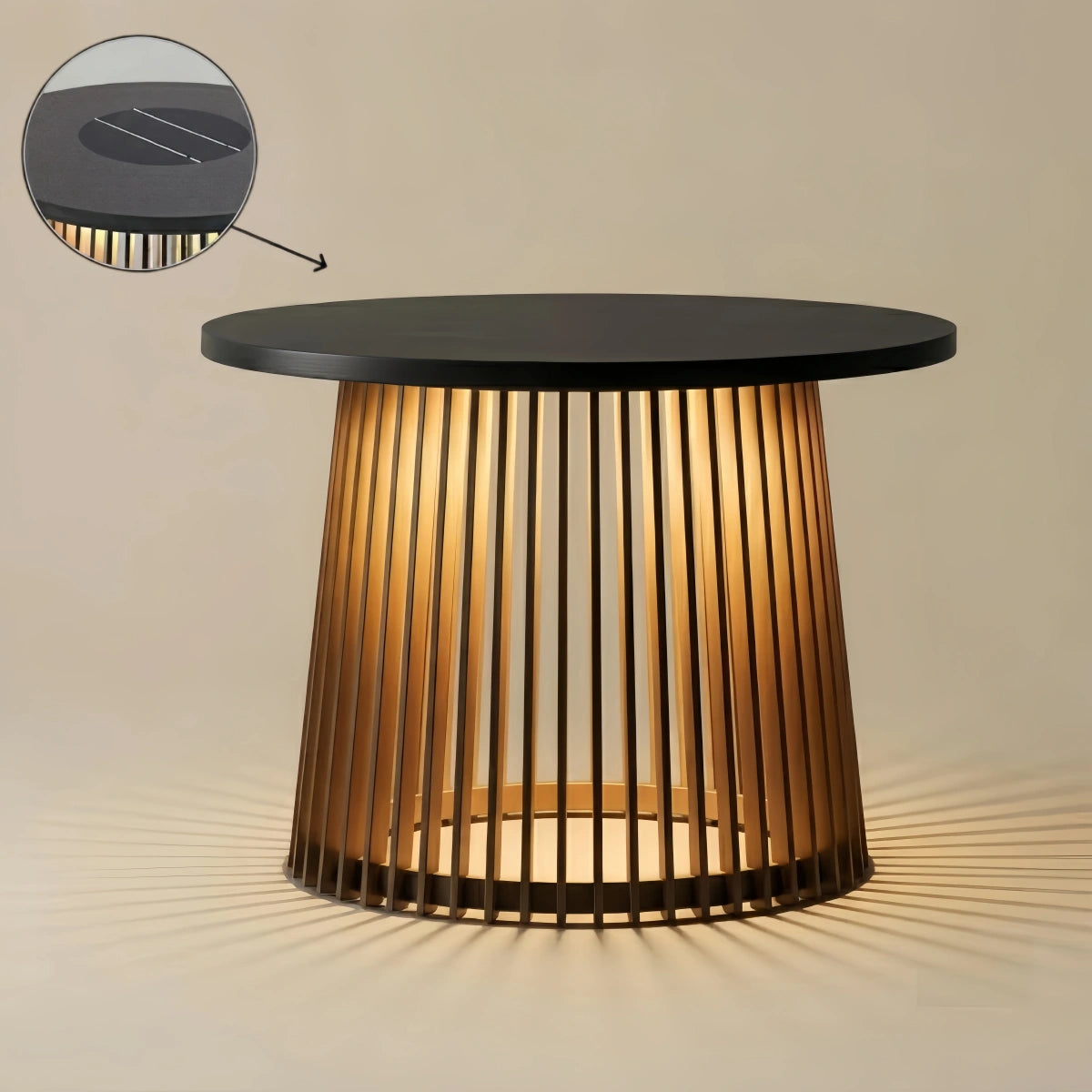 Irondale Modern Outdoor Floor Lamp - Black Metal & Acrylic Cylindrical Design for Patio