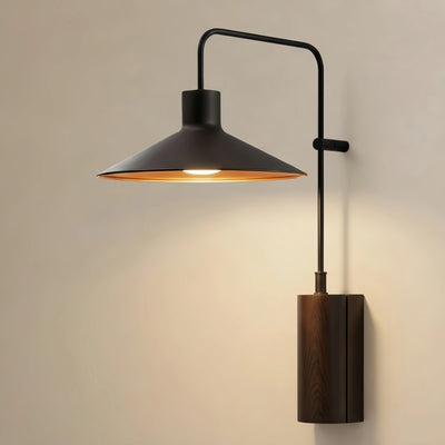 ALS771Irondale Industrial Metal Outdoor Wall Lamp - Dark Coffee Wide Cone