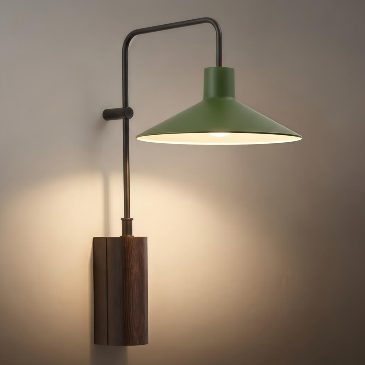 Irondale Industrial Metal Outdoor Wall Lamp - Dark Coffee Wide Cone