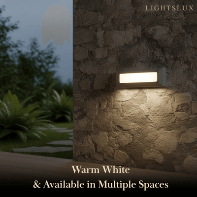 Arcato Minimalist Black LED Deck Step Light – Wall Light with Sensor for Stairs/Garden
