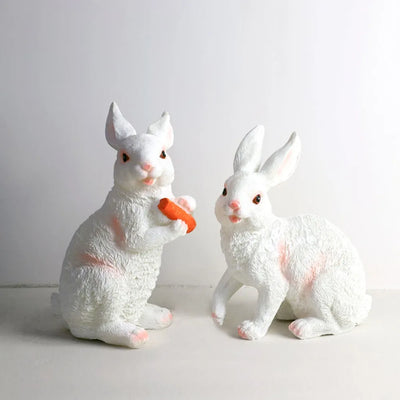 Easter Bunny Outdoor Light – Cute Sitting & Carrot Bunny Garden Lamp
