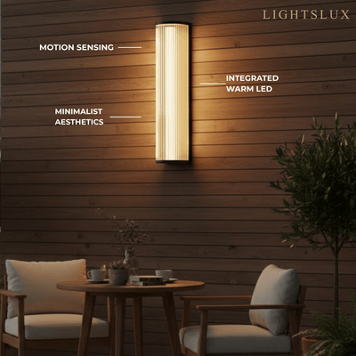 Irondale Modern Outdoor Wall Sconce – Waterproof Light for Terrace
