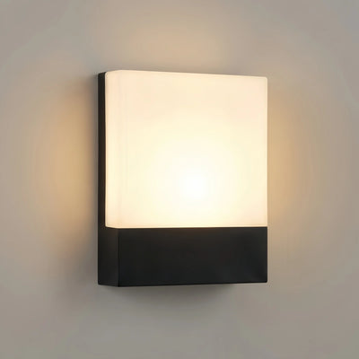Arcato Modern Outdoor Wall Lamp --Metal/Acrylic Square Design for Garden