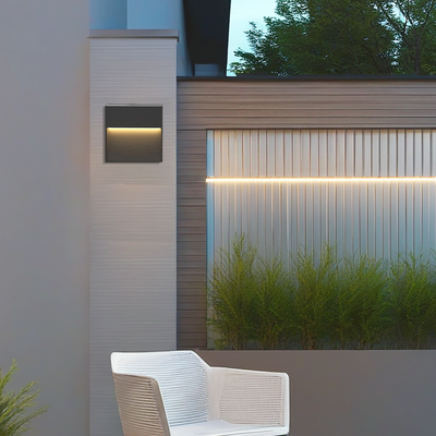 Industrial Rectangular Outdoor Deck Step Light
