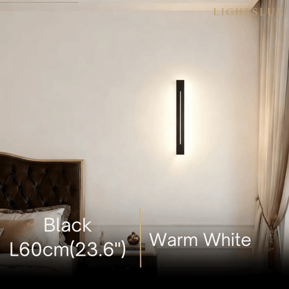 Arcato Minimalist LED Wall Lamp – Black/Gold for Bedroom