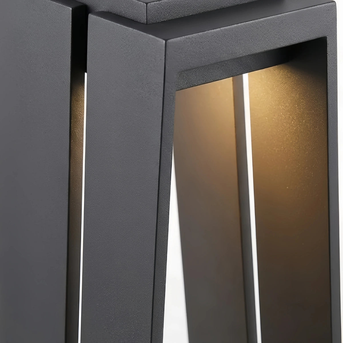 Arcato Industrial Metal & Glass Outdoor Floor Lamp - Black Frame for Garden