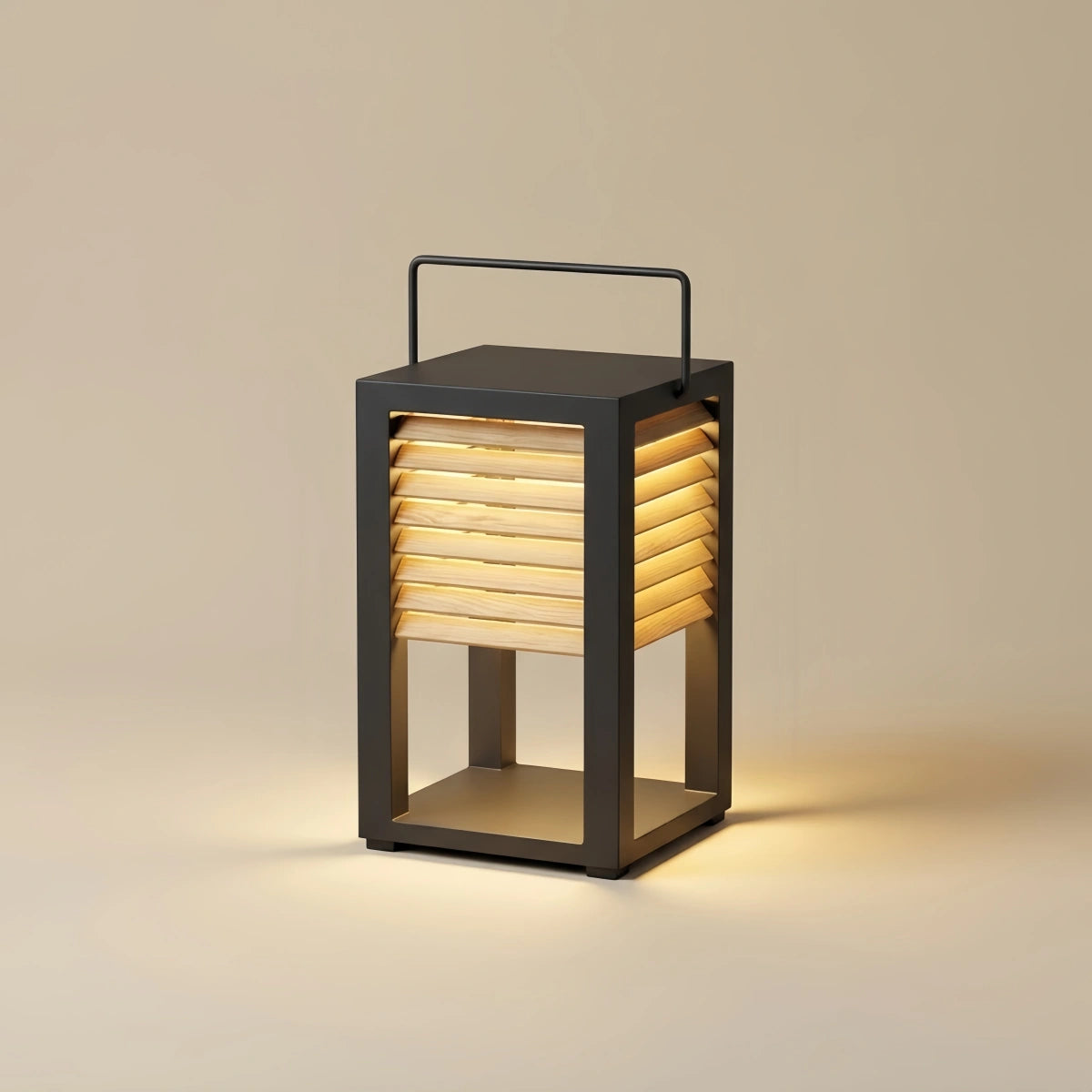 Irondale Modern Solar Outdoor Floor Lamp – Rectangular Black Lantern Light Garden/Patio