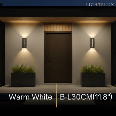 Irondale Modern Solar Sensor Wall Lamp – Black Metal Courtyard/Garden