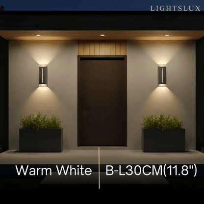 Irondale Modern Solar Sensor Wall Lamp – Black Metal Courtyard/Garden