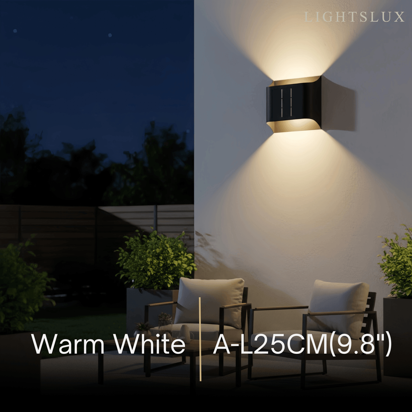Irondale Modern Solar Sensor Wall Lamp – Black Metal Courtyard/Garden