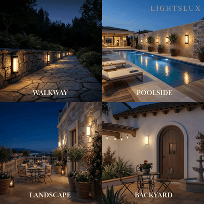 Arcato Nordic Outdoor Wall Lamp – White/Black Acrylic Light for Courtyard/Patio