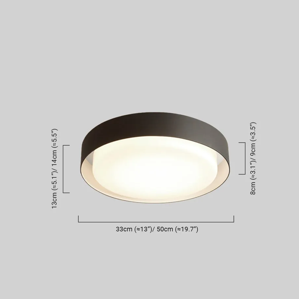 Modern Black Outdoor Ceiling Lights Metal Acrylic Round Outdoor