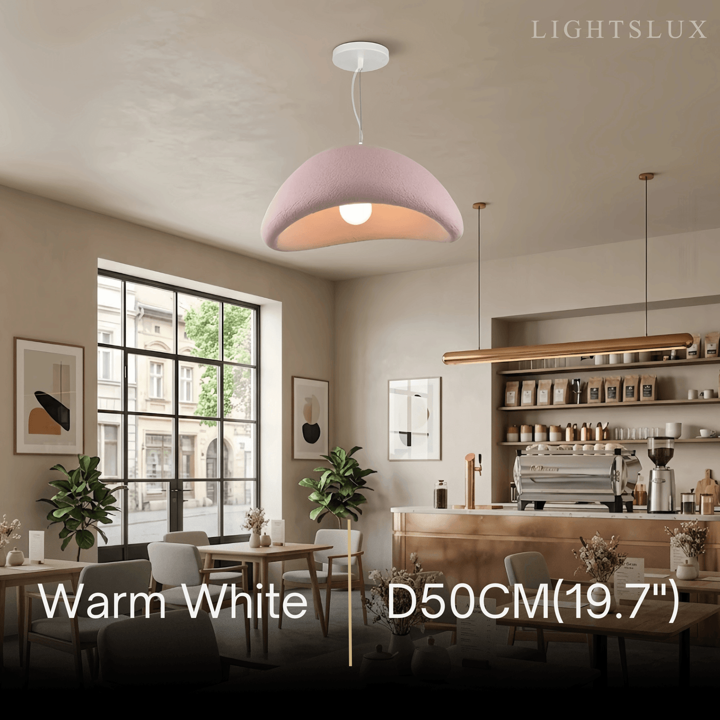 Art Deco Pink Pendant Light