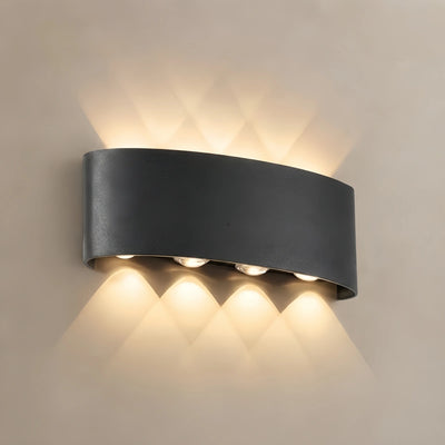 Arcato Modern Outdoor Wall Lamp - Black/White Metal Design for Corridor & Garden