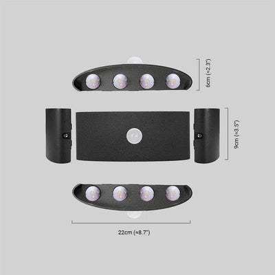 Arcato Modern Outdoor Wall Lamp - Black