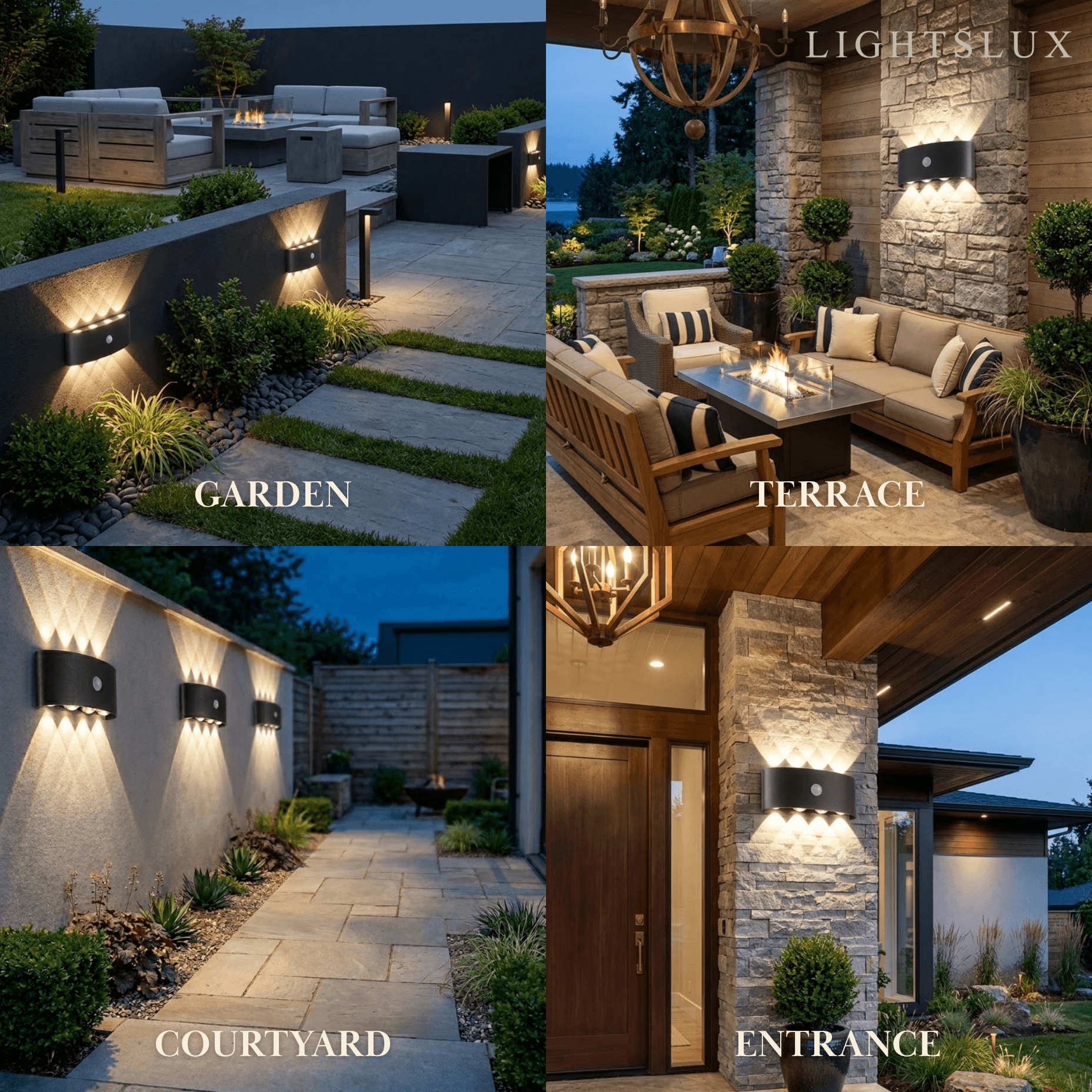 Arcato Modern Outdoor Wall Lamp - Black