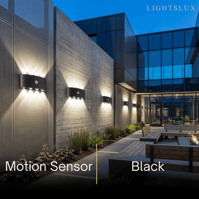 Arcato Modern Outdoor Wall Lamp - Black