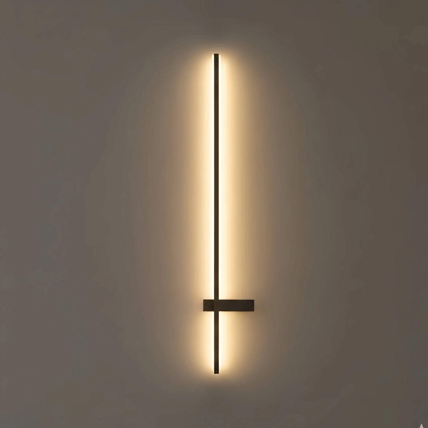 Arcato Modern Linear LED Wall Lamp – Black Solar & Sensor Light Outdoor