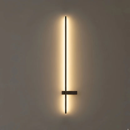 Arcato Modern Linear LED Wall Lamp – Black Solar & Sensor Light Outdoor