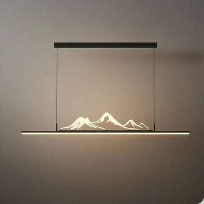 Arcato Modern Linear Pendant Light - Gold/Black Metal for Living Room