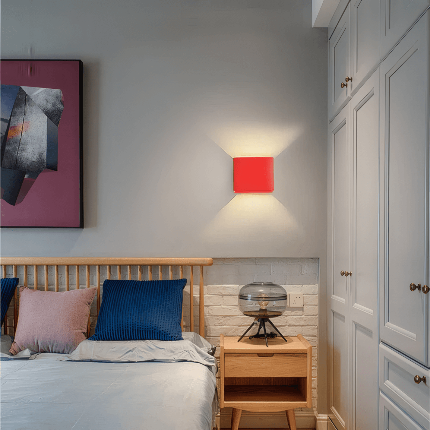 Morandia Modern Square Metal Wall Lamp - 6 Colors