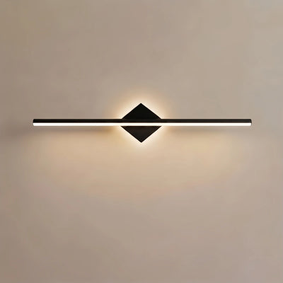 Arcato Minimalist Linear Vanity Light Black Metal for Bathroom