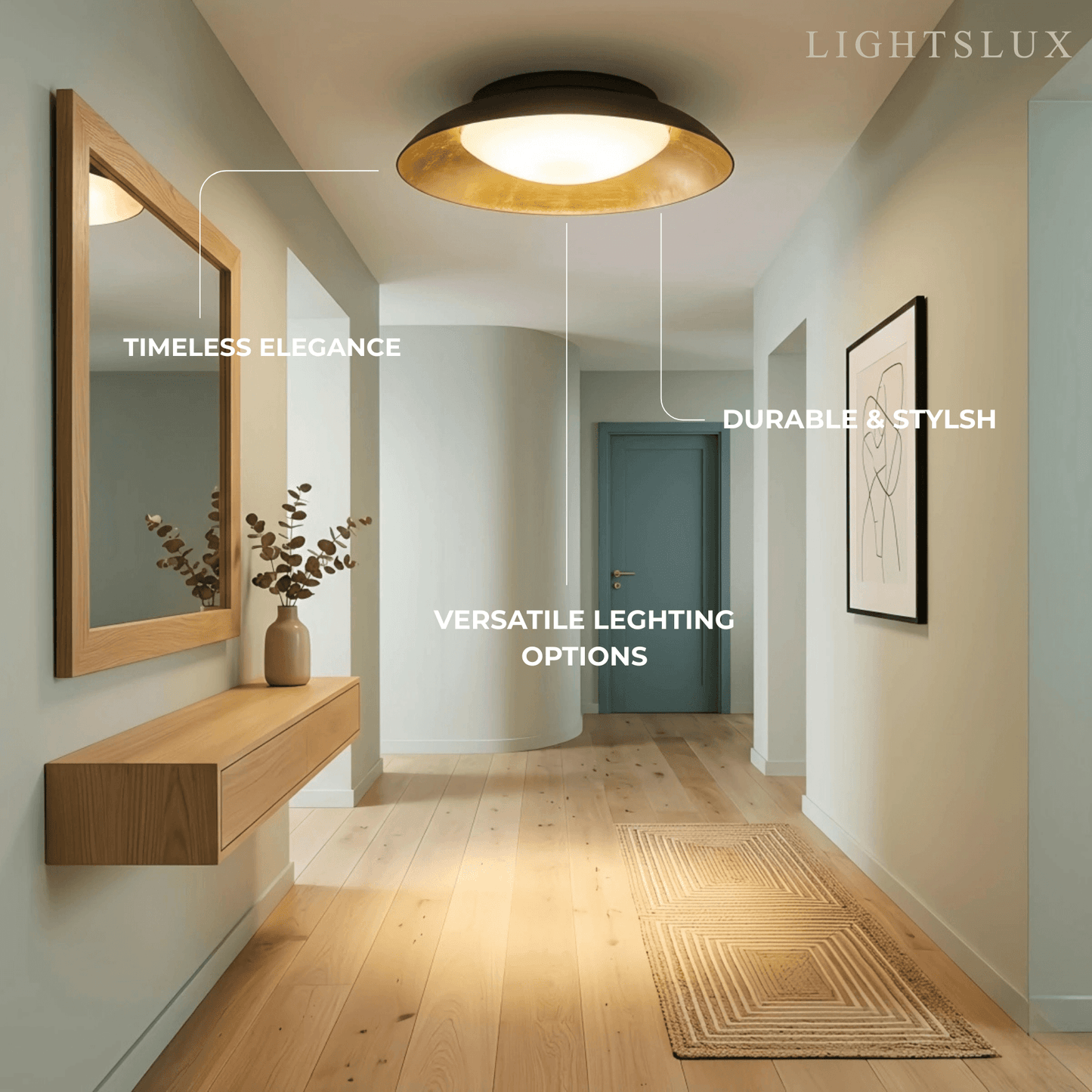 Embrace Nordic Dimmable Flush Mount Ceiling Light