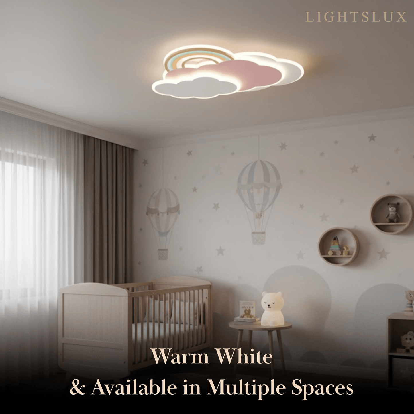 Vivara Cartoon Cloud-Shaped LED Flush Mount Ceiling Light – Kids Room Lamp