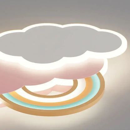 Vivara Cartoon Cloud-Shaped LED Flush Mount Ceiling Light – Kids Room Lamp