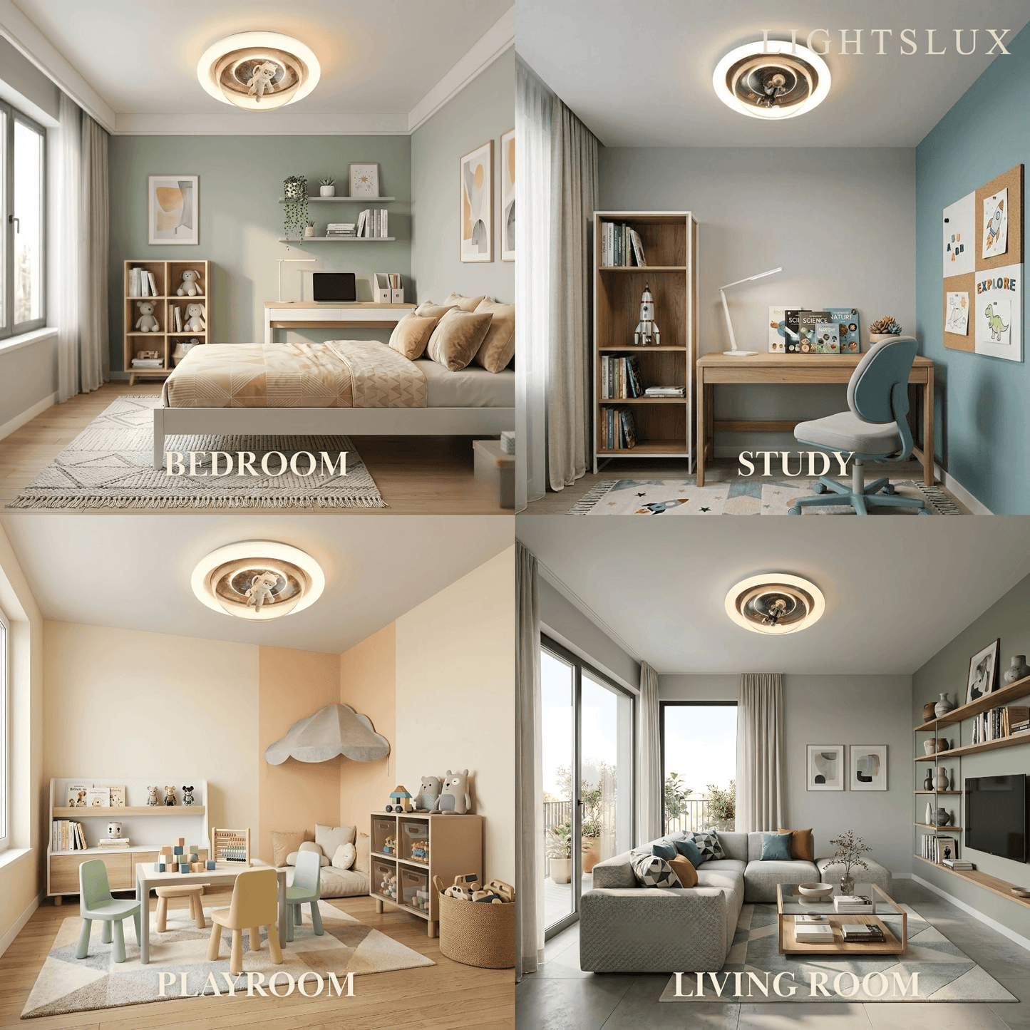 Vivara Modern Metal/Acrylic Ceiling Light - Blue