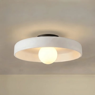Modern Round Ceiling Light – Metal Glass for Living Room