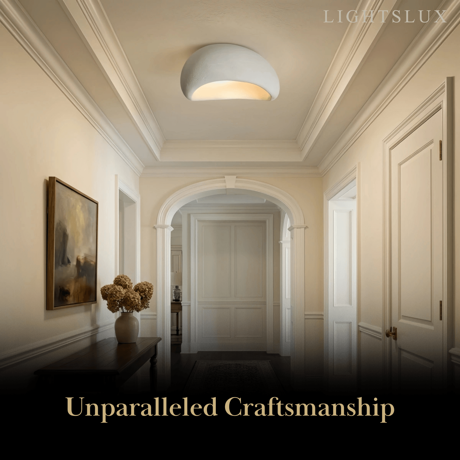 Nordic Flush Mount Ceiling Light — Resin Bread