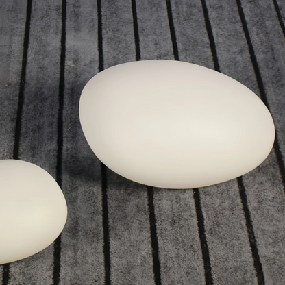 Lunara Modern Pathway Light - White Acrylic Round Design for Garden