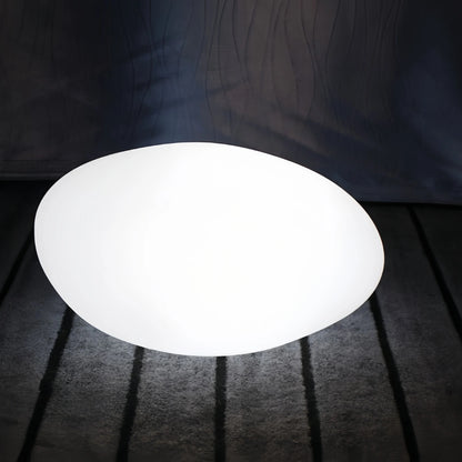 Lunara Modern Pathway Light - White Acrylic Round Design for Garden
