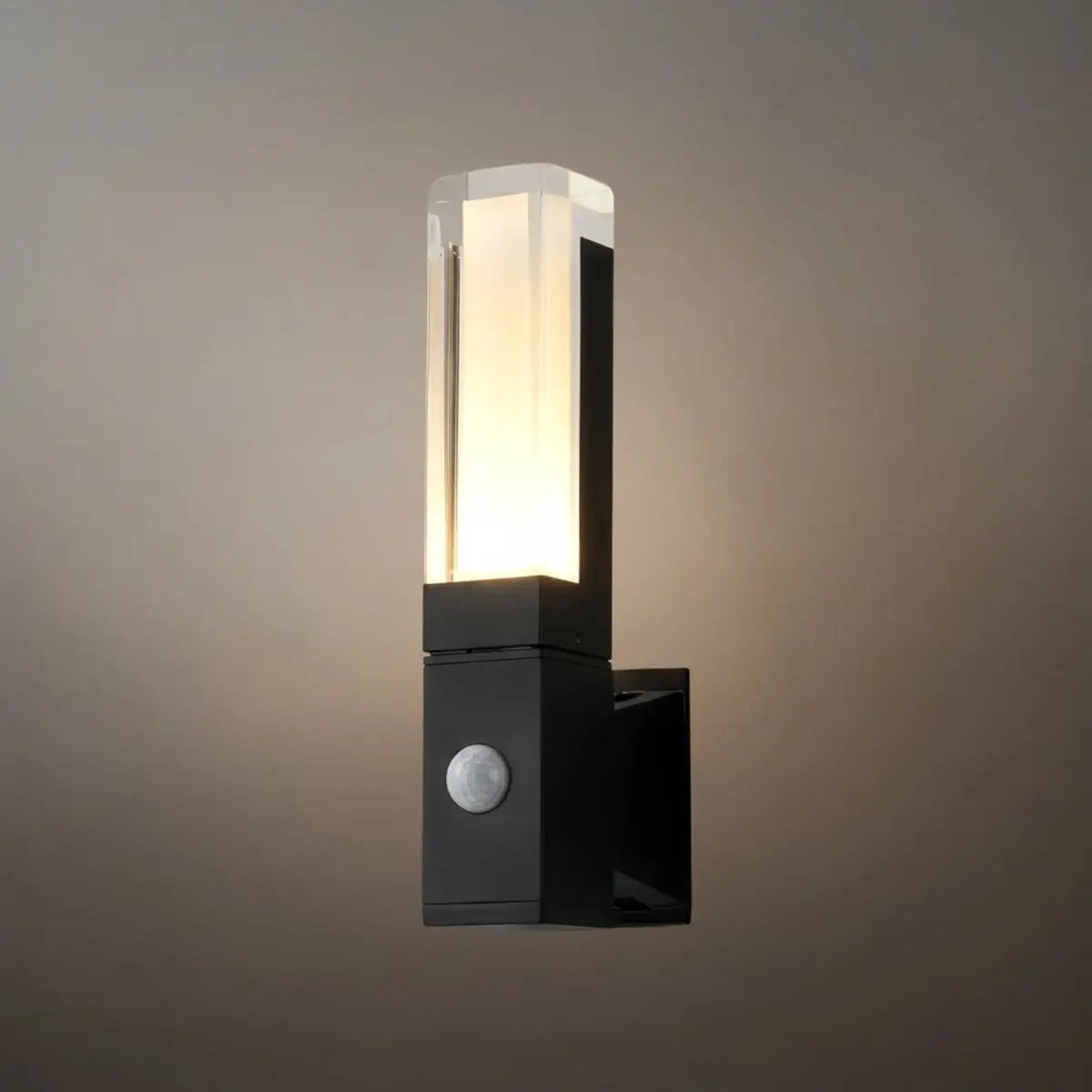 Arcato Modern Rectangle Wall Sconce - Black Metal for Garden/Outdoor Spaces